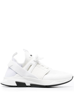 Giày Sneaker Nam TOM FORD Neoprene và Suede màu trắng cho FW23 (Không bao gồm tên thương hiệu, tránh các từ ngoại ngữ)