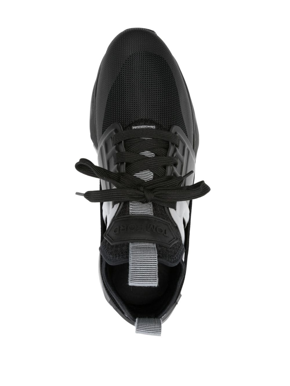 TOM FORD Black Scuba Sneaker with Mesh Panelling for Men