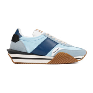 TOM FORD Blue Suede Sneakers for Men: Stylish and Comfortable for SS24