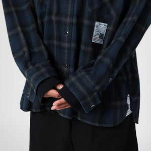 MAISON MIHARA YASUHIRO	 Stylish Hooded Blue Over Shirt for Men - FW24 Collection