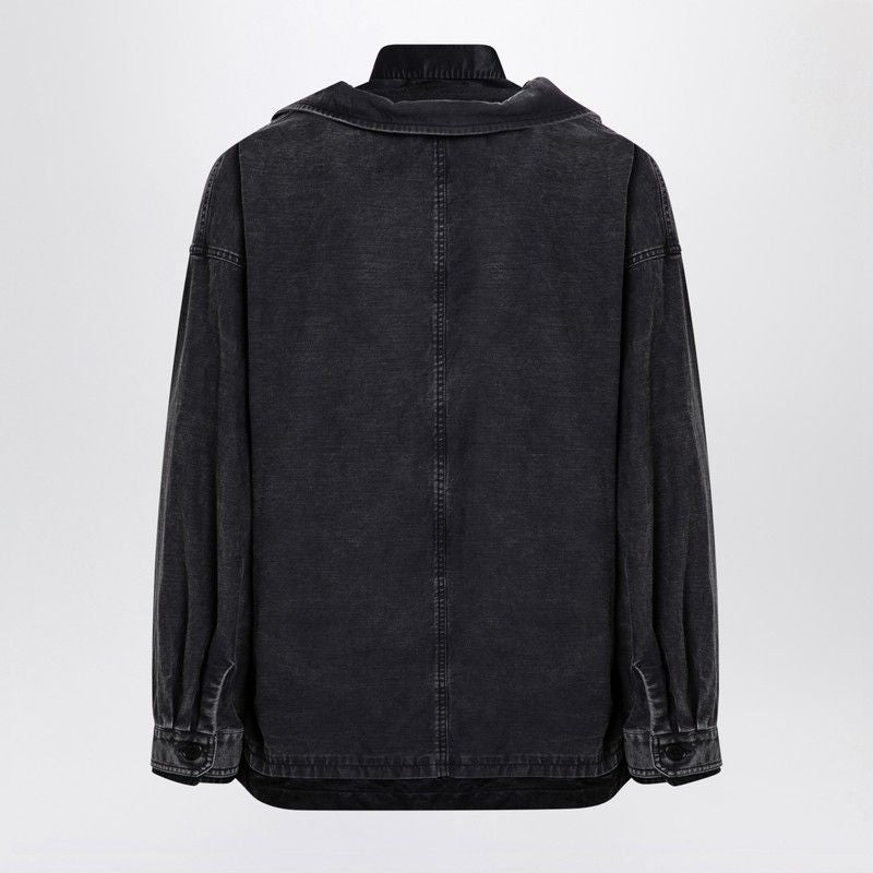 MAISON MIHARA YASUHIRO	 Double-Layered Black Shirt Jacket for Men