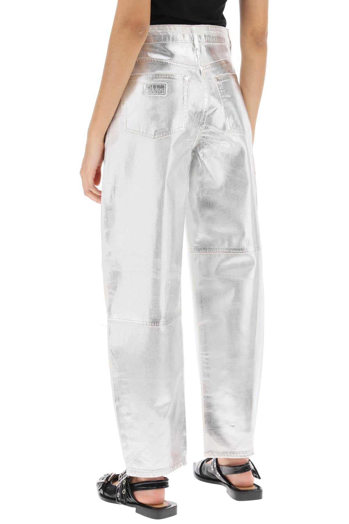 GANNI Metallic Starry Denim Pants for Women