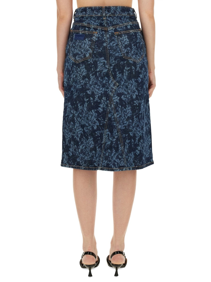 GANNI Eco-Friendly Midi Skirt - Size 38