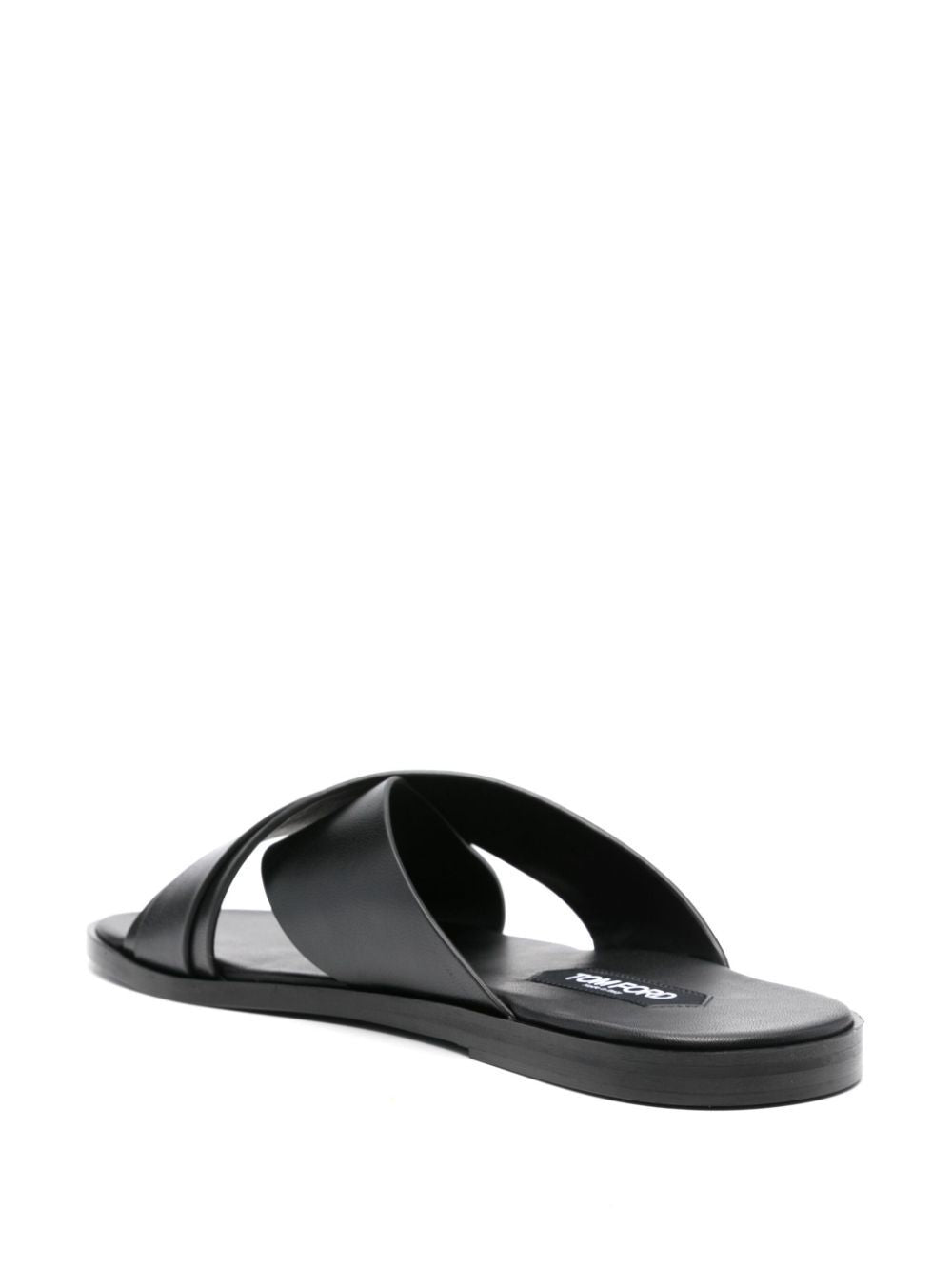 TOM FORD Stylish Black Leather Sandals for Men - Perfect for Any Occasion