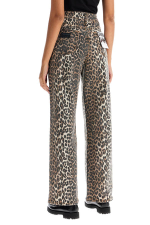 GANNI Animal Print Jeans - Size 28