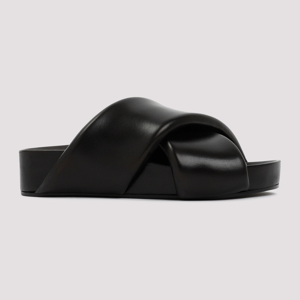 JIL SANDER Padded Leather Slide Sandals for Women