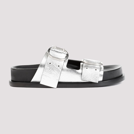 JIL SANDER Metallic Leather Sandals for Women - SS24 Collection