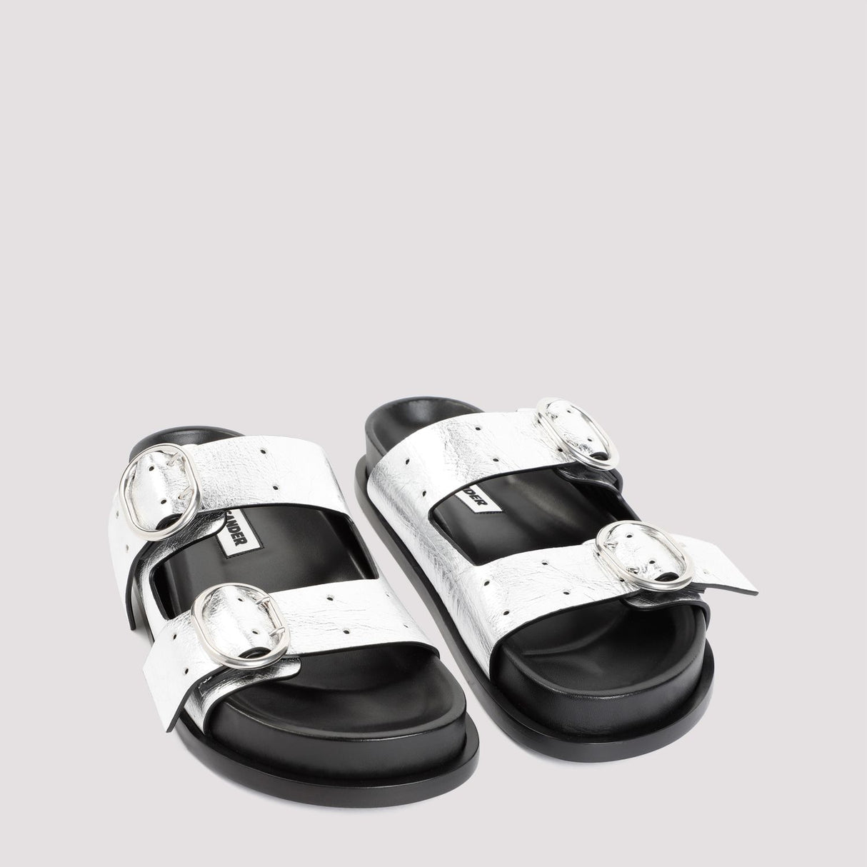 JIL SANDER Metallic Leather Sandals for Women - SS24 Collection