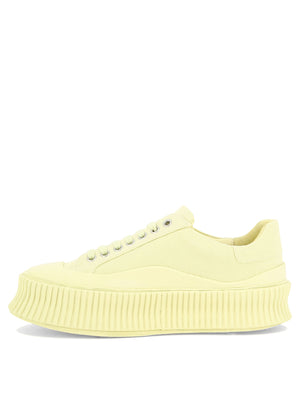 JIL SANDER Women's Olona Yellow Lace-Up Sneaker for FW23