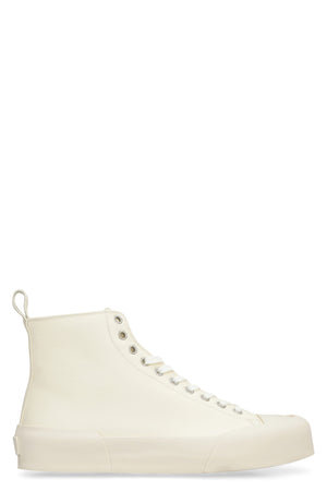 JIL SANDER Panache High-Top Leather Sneakers for Women - SS23 Collection