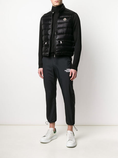 MONCLER Sleek Nylon Vest with Leather Detail