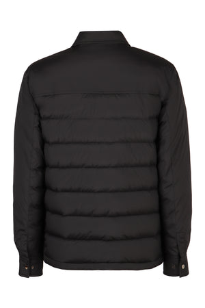 MONCLER Men's Padded Nylon Jacket with Shirt Style Collar