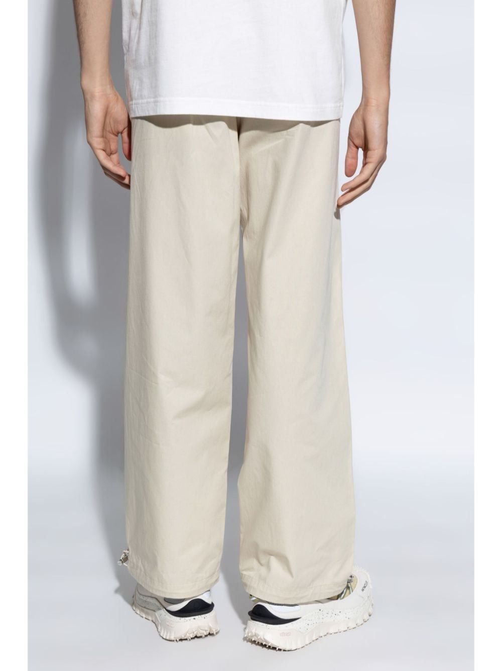 MONCLER Light Beige Men's Trousers - Perfect for Fall 2024