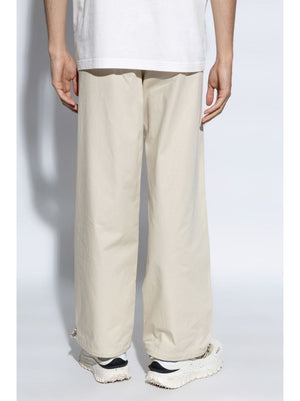 MONCLER Light Beige Men's Trousers - Perfect for Fall 2024