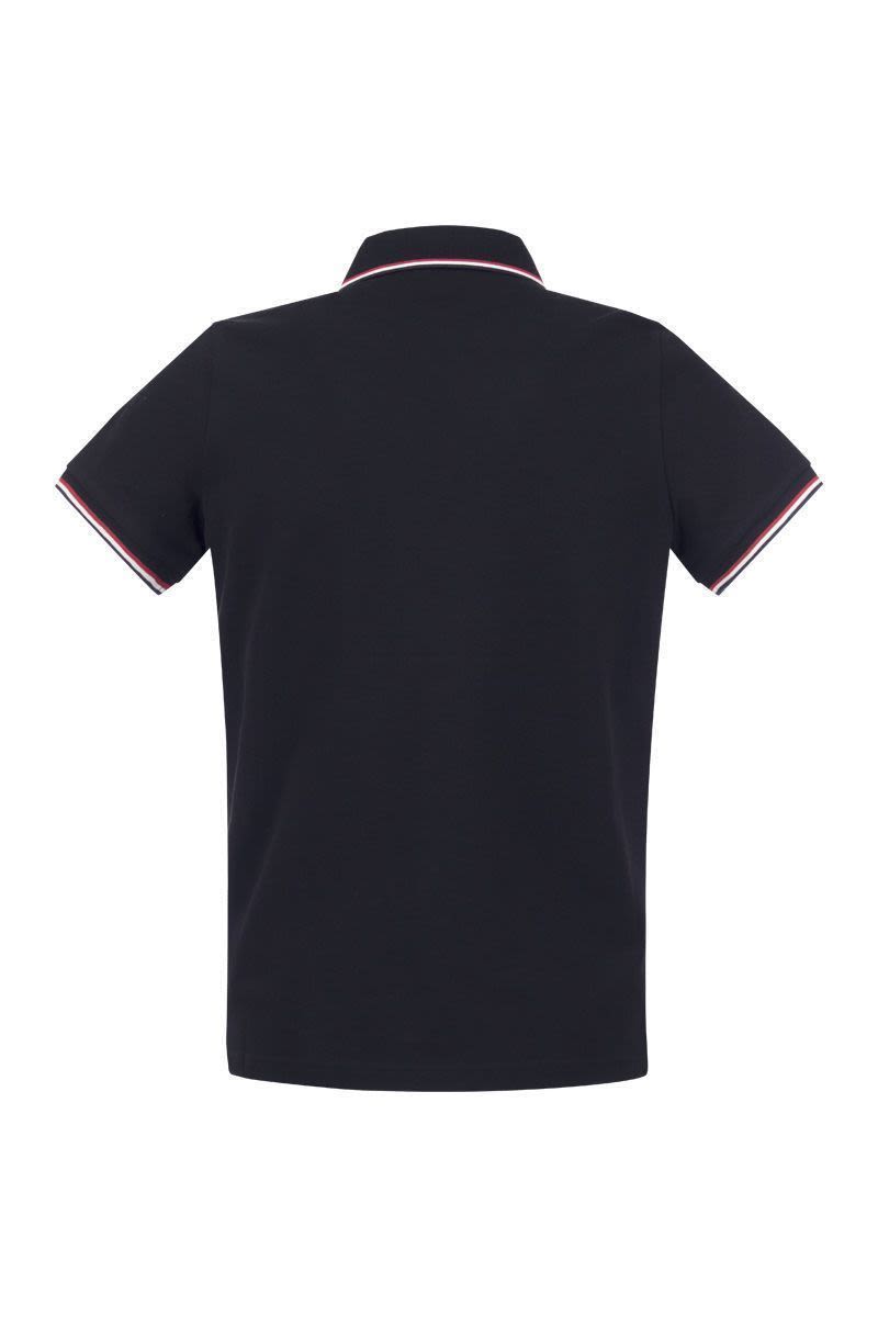 MONCLER Elegant Short-Sleeved Cotton Polo with Signature Patch