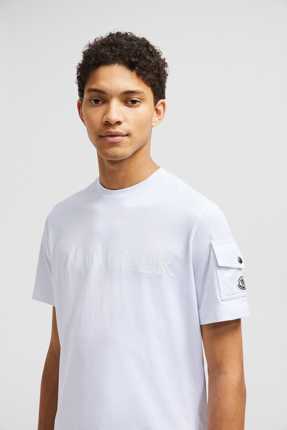 MONCLER Polyester-Cotton Blend SS Crewneck T-Shirt for Men