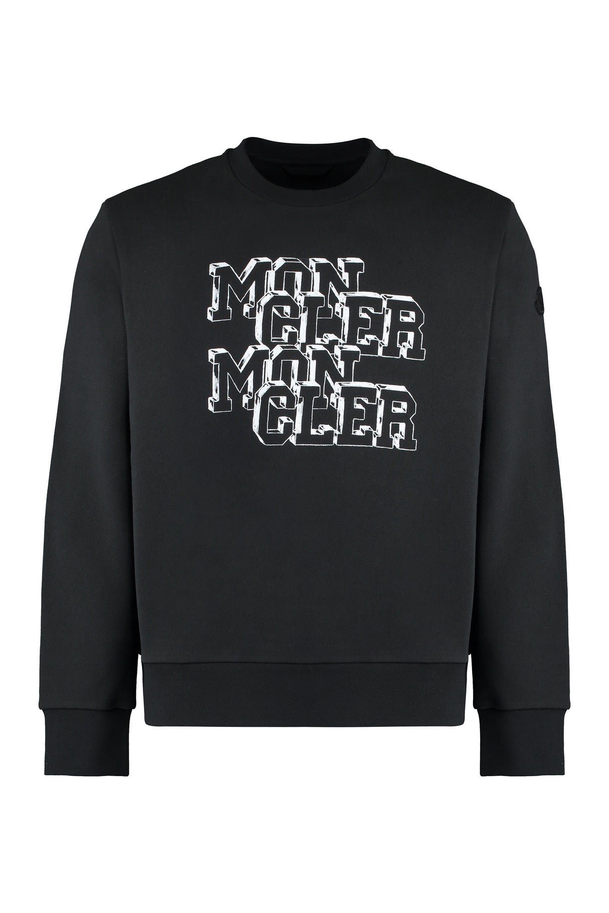 MONCLER Logo Detail Cotton Sweatshirt for Men - FW24