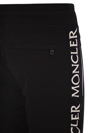 MONCLER Men's Logo Detail Cotton Fleece Trousers