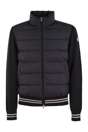 MONCLER Luxury Velvet Cotton Padded Cardigan