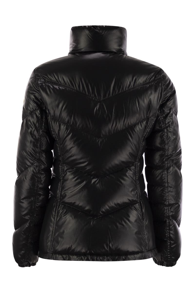 MONCLER Chic Mini Down Jacket with Flared Silhouette