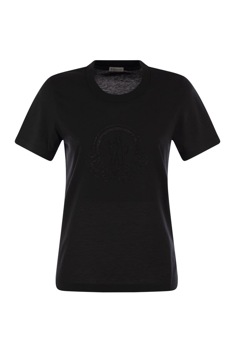 MONCLER Crystal Sparkle Slim Fit Cotton Tee