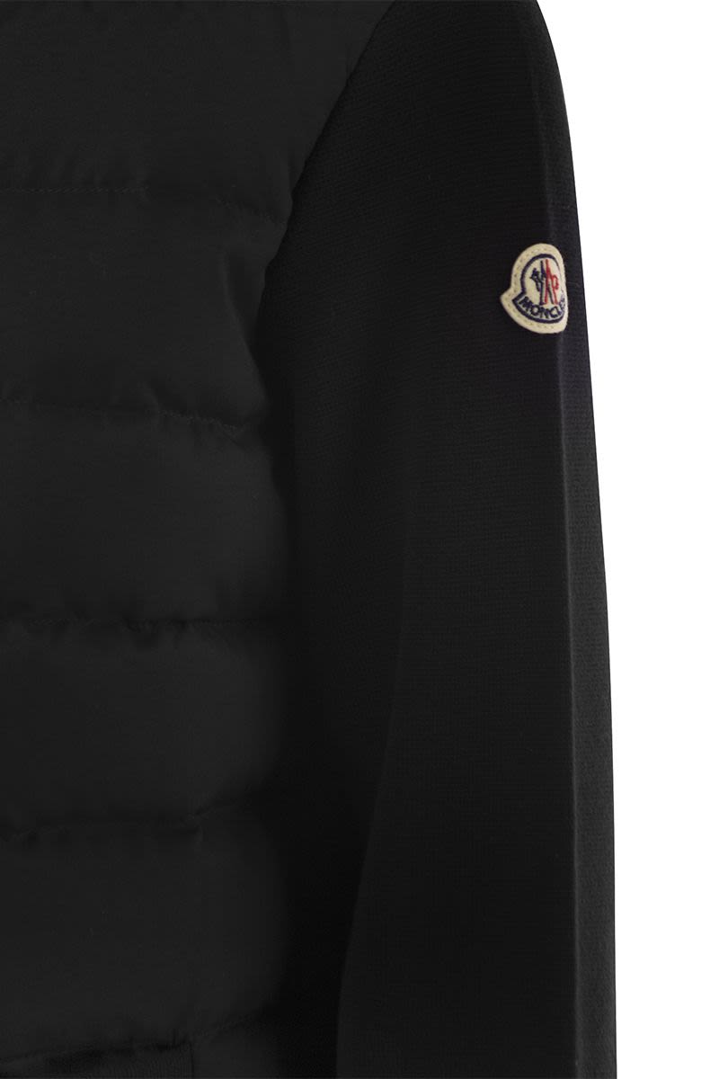 MONCLER Luxurious Padded Merino Wool Cardigan