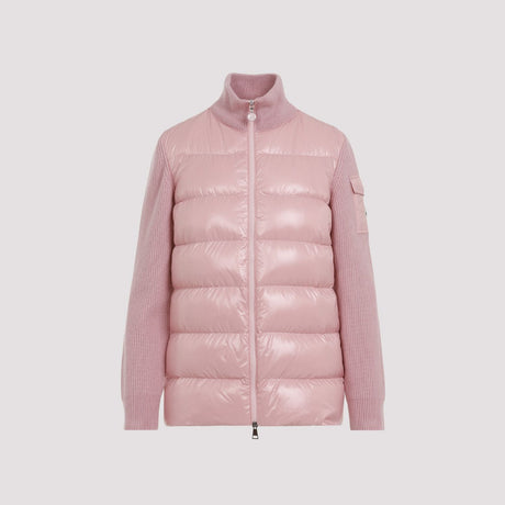 MONCLER Elegant Padded Front Cardigan with Sleek Sleeve Pocket