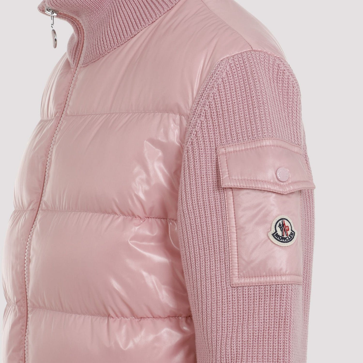 MONCLER Elegant Padded Front Cardigan with Sleek Sleeve Pocket