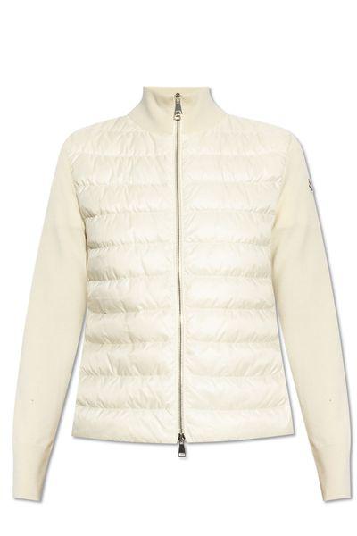 MONCLER Luxurious Hybrid Wool and Nylon Cardigan