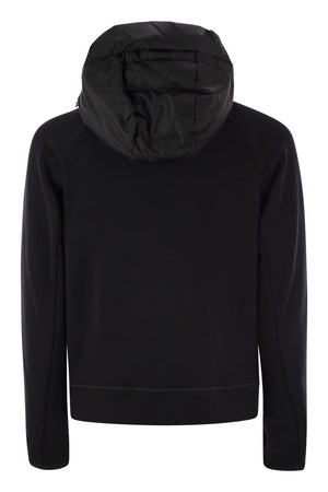 MONCLER GRENOBLE PADDED SWEATSHIRT WITH ZIP