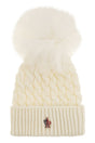 MONCLER GRENOBLE Cozy Wool Knit Beanie with Luxurious Pom-Pom