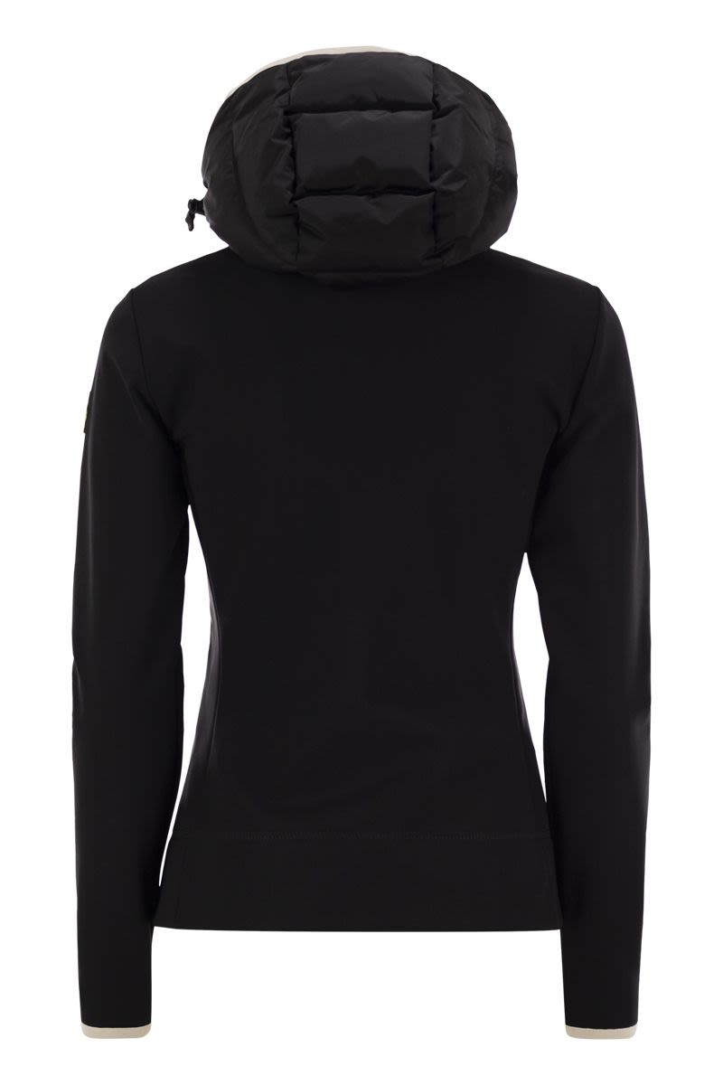 MONCLER GRENOBLE PADDED SWEATSHIRT WITH HOOD AND ZIP