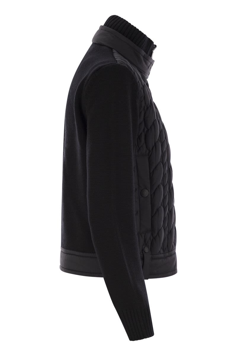 MONCLER GRENOBLE Women's Padded Wool Cardigan with Zip - Perfect for Leisure in the Mountains