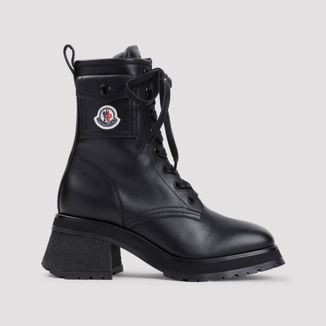 MONCLER Giày boots cổ lửng da có dây buộc GIGI