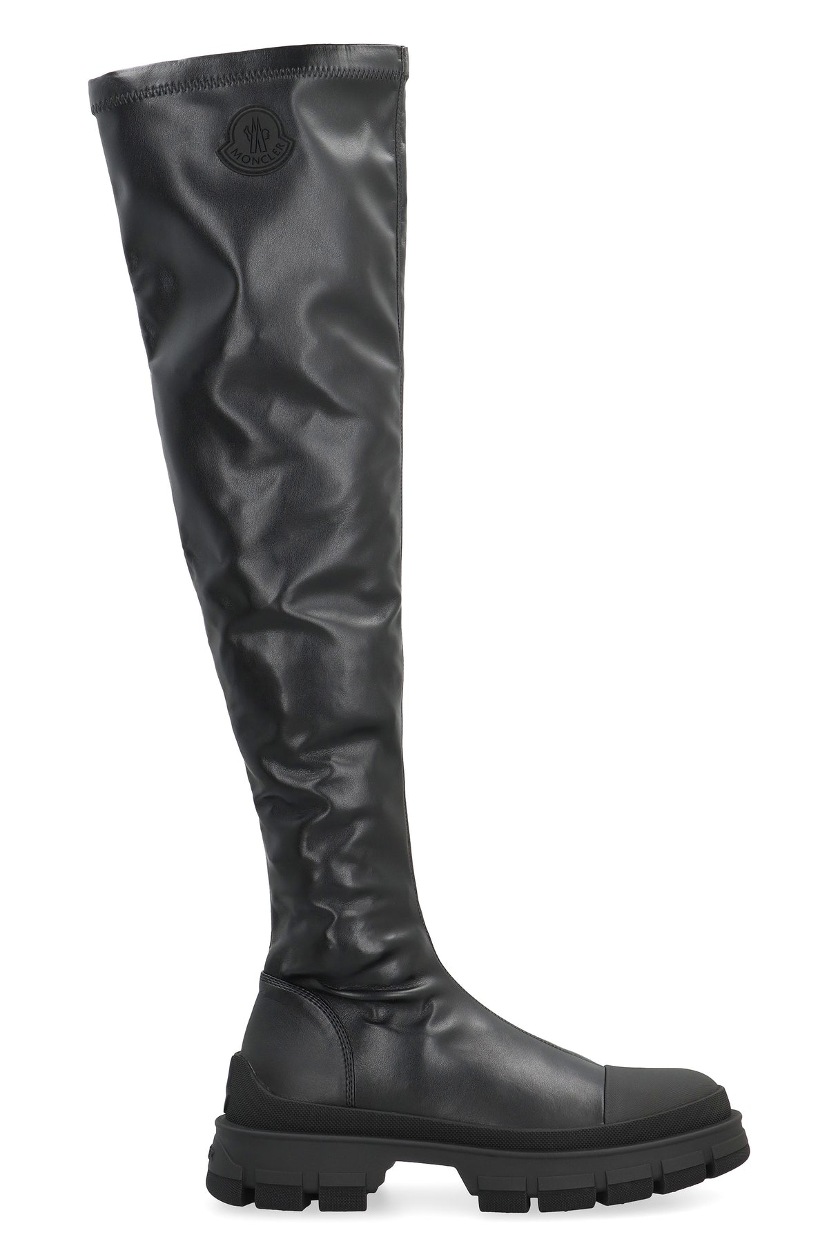 MONCLER Over-the-Knee Faux Leather Boots