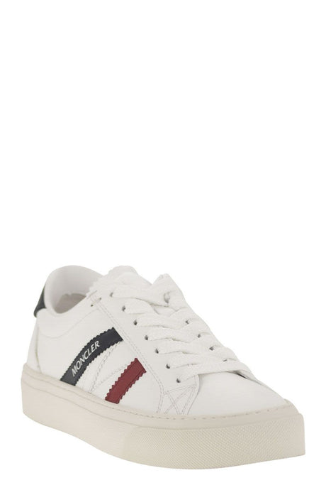 MONCLER Giày Sneaker Da Monaco2 Sang Trọng, Phần Đế Cao 3 cm