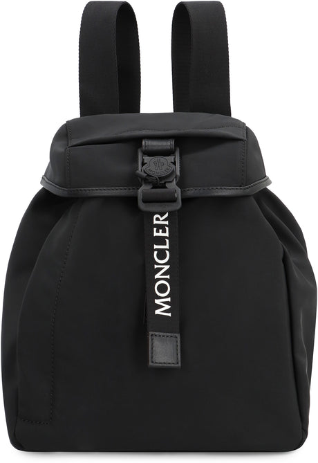 MONCLER Balo Mini Nylon Thanh Lịch Có Điểm Nhấn Da