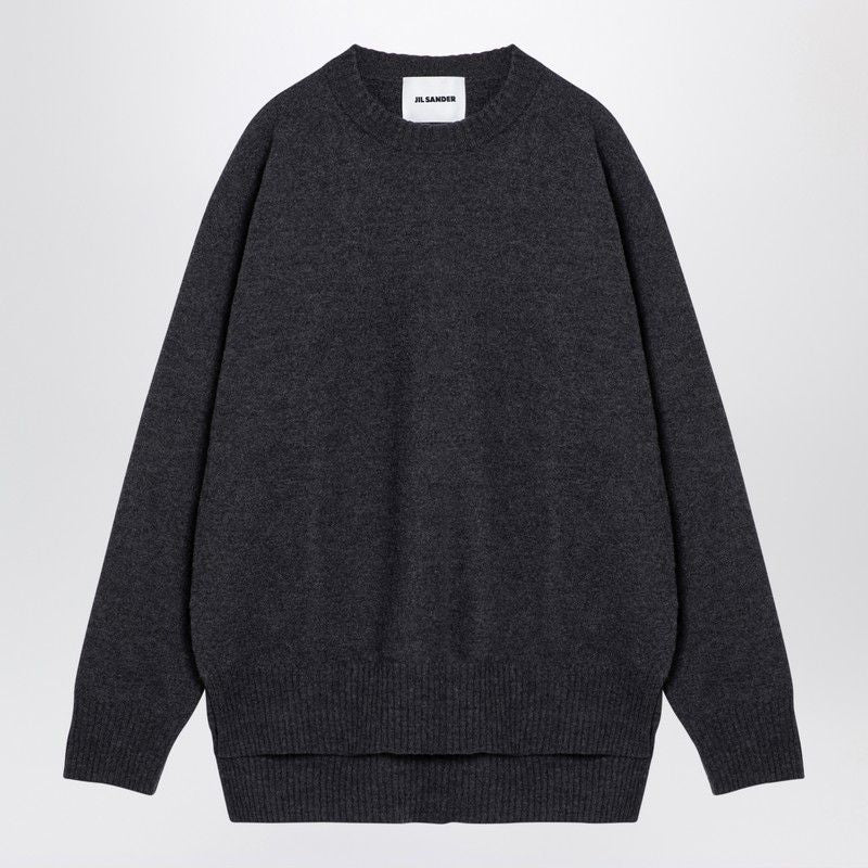 JIL SANDER Elegant Grey Wool Sweater