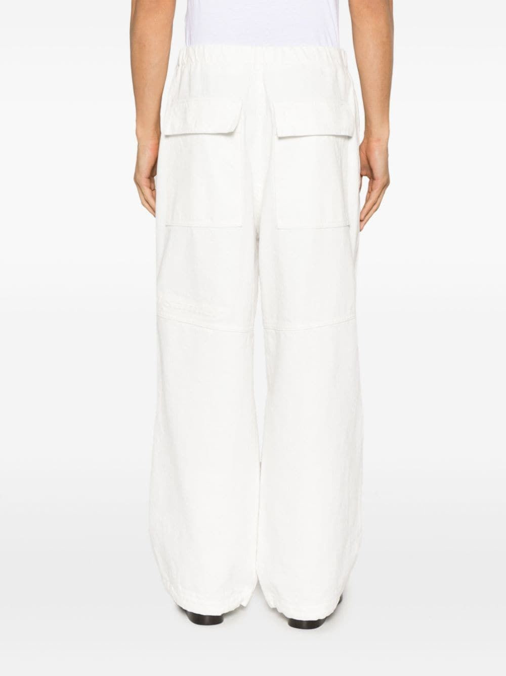 JIL SANDER Men's White Cotton Pants for FW23