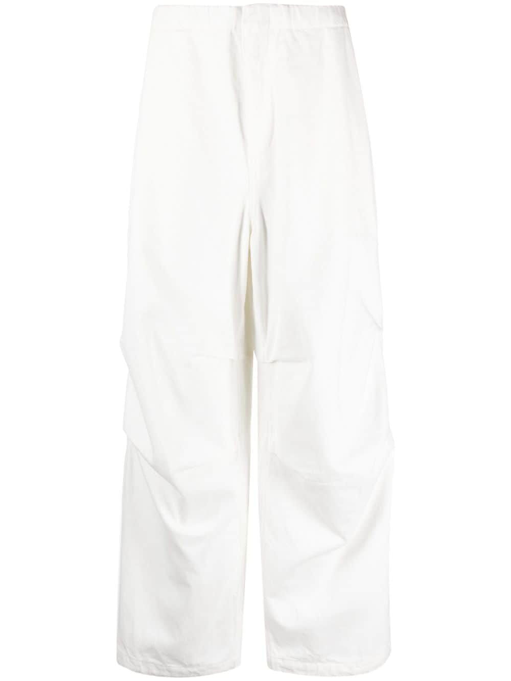 JIL SANDER Men's White Cotton Pants for FW23