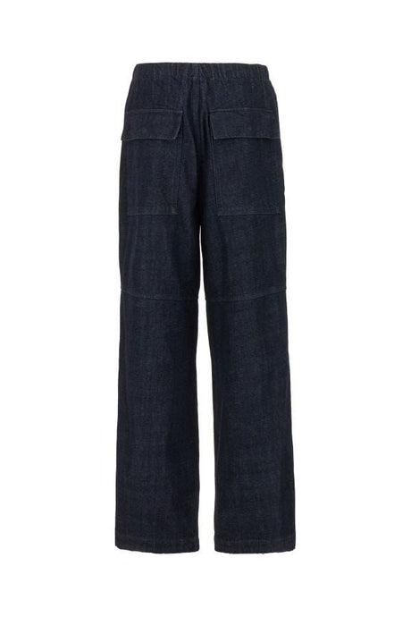 JIL SANDER Women's Blue Cotton Pants for SS24 Collection