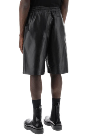 JIL SANDER Mens Leather Bermuda Shorts for SS24