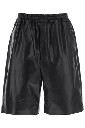 JIL SANDER Mens Leather Bermuda Shorts for SS24