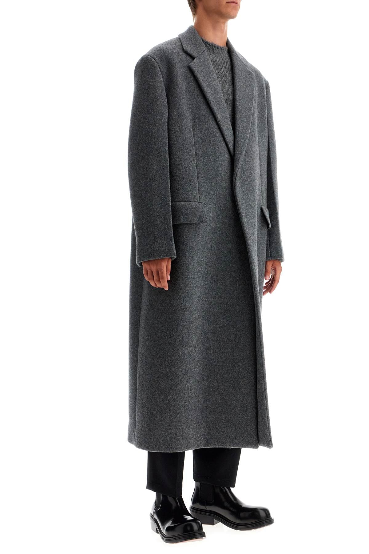 JIL SANDER Elegant Long Wool Jacket