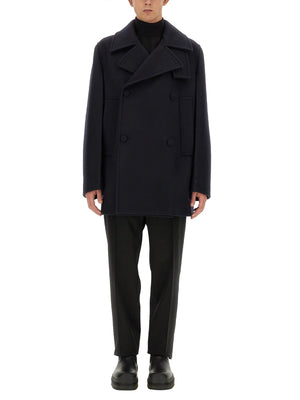 JIL SANDER Elegant Wool Trench Coat - Size 50