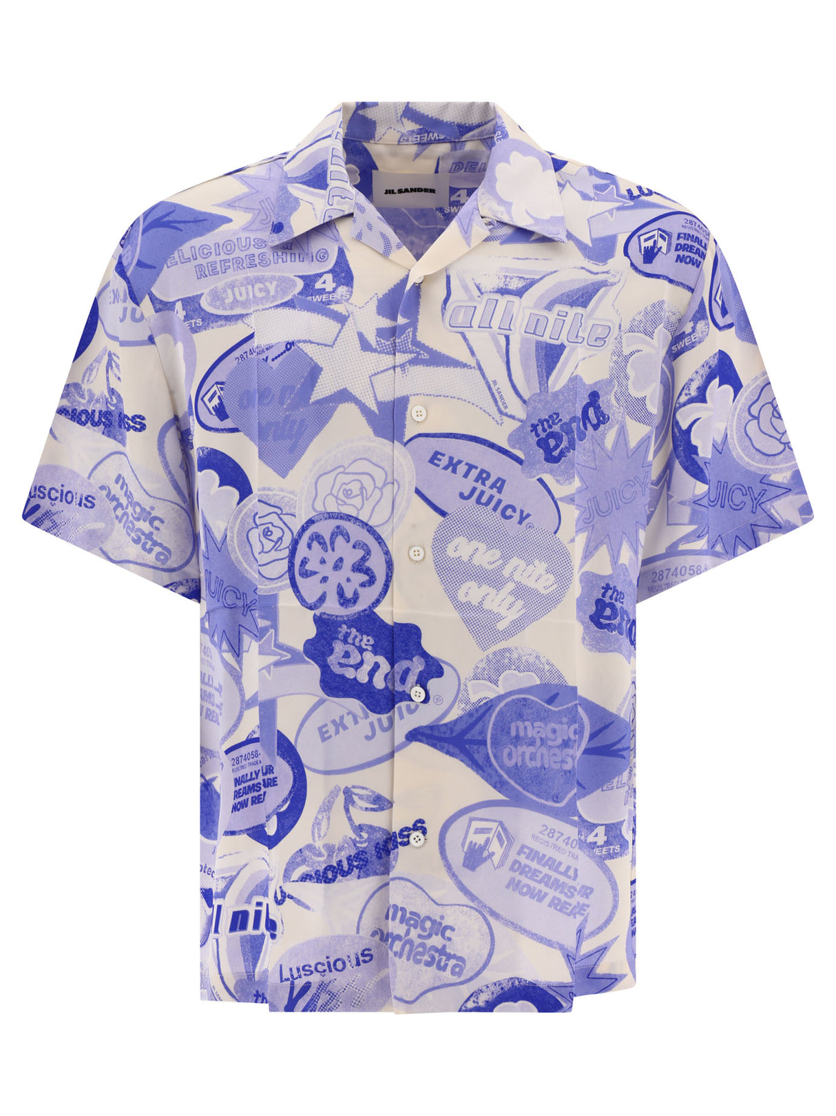 Classic Light Blue Printed Shirt for Men - JIL SANDER