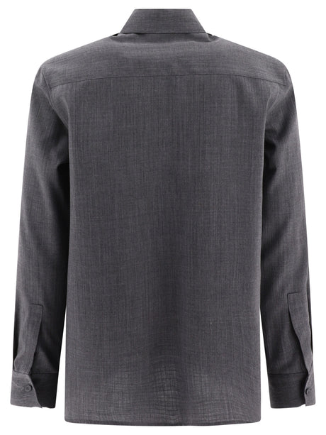 JIL SANDER Men's 24FW Grey Long Top Shirt