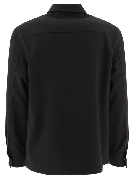 JIL SANDER Contemporary Boxy Black Long Sleeve Shirt