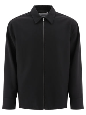 JIL SANDER Contemporary Boxy Black Long Sleeve Shirt