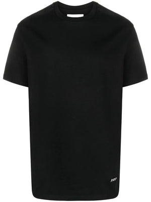 JIL SANDER Mens Black Cotton Graphic Tee for SS24